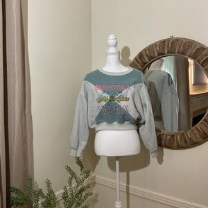 Princess Polly Gray and Green Graphic Sweater